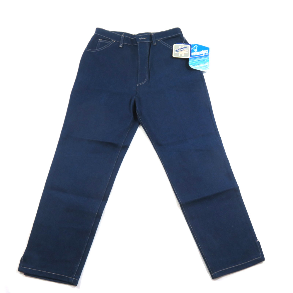 Wrangler Misses Stretch Denim Jeans High Waist Dark Blue Sz 16 1980s New